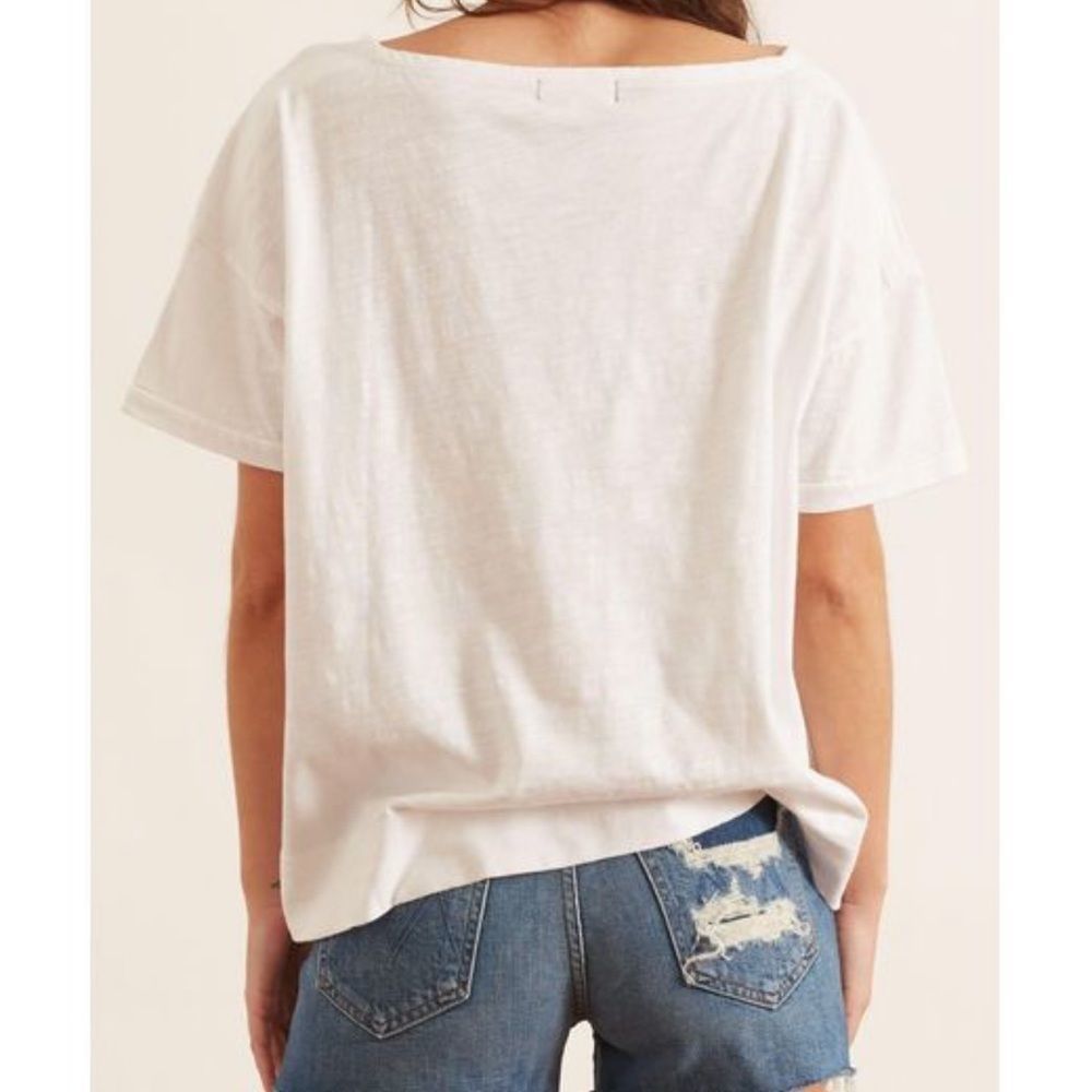 NWT Patrizia Pepe Super Soft Viscose White Tee Shirt Size U - Picture 4 of 10
